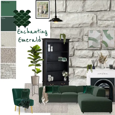 Enchanting Emerald Interior Design Mood Board by Nicole Beavis on Style Sourcebook