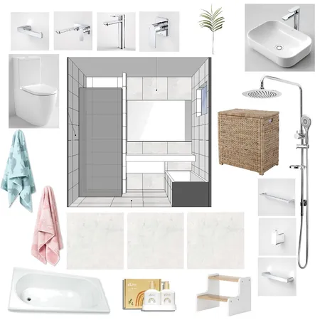 Main Bathroom Interior Design Mood Board by SorayaC on Style Sourcebook