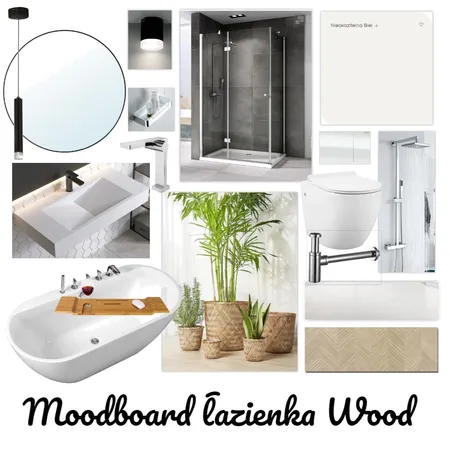 Moodboard łazienka WOOD Interior Design Mood Board by SzczygielDesign on Style Sourcebook