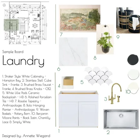 IDI - Module 9 - Laundry Room Sample Board Interior Design Mood Board by AnnetteW on Style Sourcebook