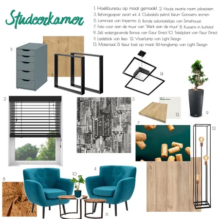 Studeerkamer Interior Design Mood Board by JolienDelestinne on Style Sourcebook