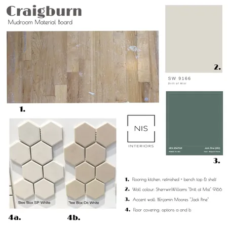 Craigburn - Mudroom (material board) Interior Design Mood Board by Nis Interiors on Style Sourcebook