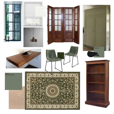 Contemporary Craftsman Study Interior Design Mood Board by Jessica Kerwin on Style Sourcebook