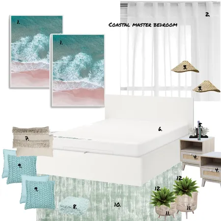 Coastal Bedroom Interior Design Mood Board by Ish on Style Sourcebook