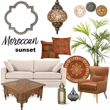 Moroccan sunset Interior Design Mood Board by syarifah nahrisya on Style Sourcebook
