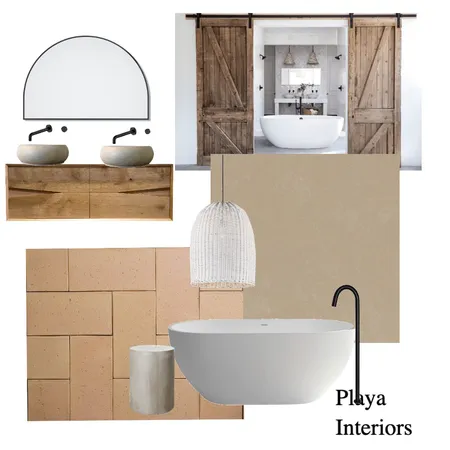 Rustic Coastal Bathroom Interior Design Mood Board by Playa Interiors on Style Sourcebook