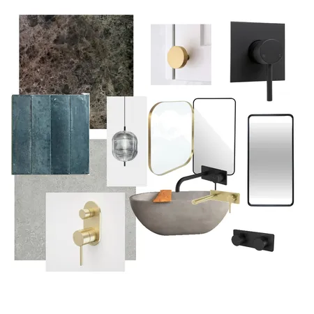 MID CENTURY BATHROOM Interior Design Mood Board by Z Interiors on Style Sourcebook
