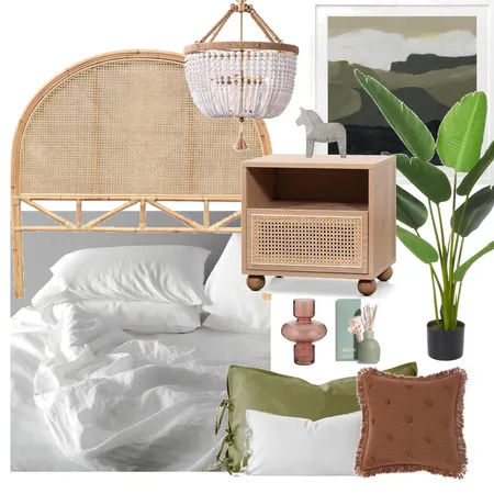 boho bedroom Interior Design Mood Board by ghazalgsl on Style Sourcebook