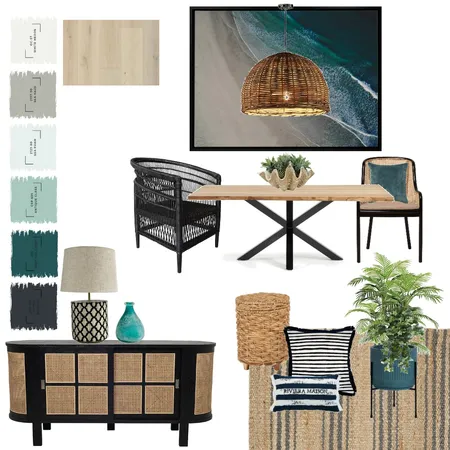 dark coastal dining Interior Design Mood Board by Lucey Lane Interiors on Style Sourcebook