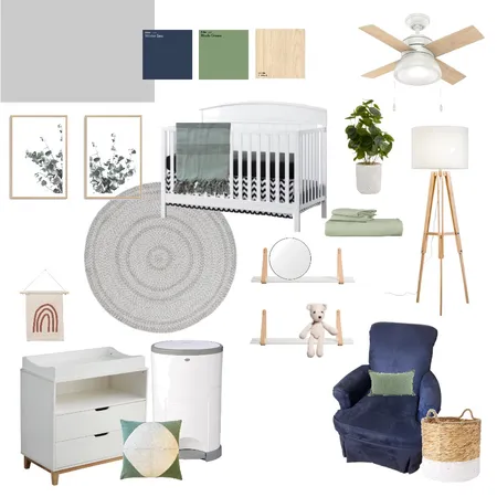 Nursery Blue + Green Interior Design Mood Board by livyswafford on Style Sourcebook