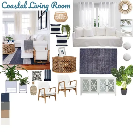COASTAL LIVING ROOM Interior Design Mood Board by Syl Kafera on Style Sourcebook