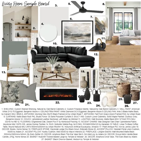 IDI-M9 Living Room Sample Board Interior Design Mood Board by AmeliaRose on Style Sourcebook