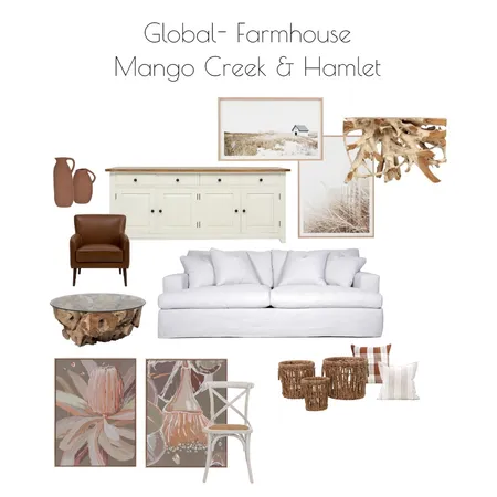 GLOBAL- FARMHOUSE Interior Design Mood Board by crizelle on Style Sourcebook