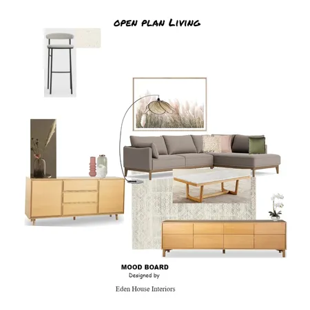 Open Plan Living Interior Design Mood Board by Eden House Interiors on Style Sourcebook
