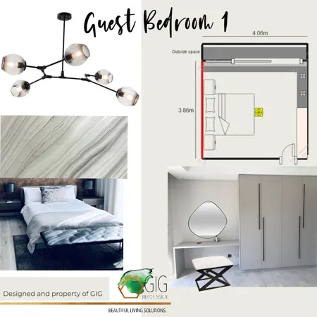 guest bedroom 1 Interior Design Mood Board by Nadine Meijer on Style Sourcebook