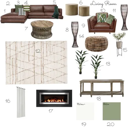 Living Room Interior Design Mood Board by Sarah Falconer on Style Sourcebook