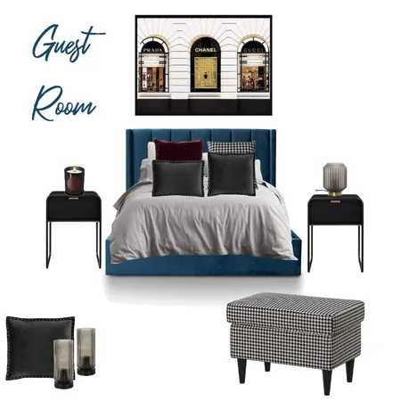 Guest Room Interior Design Mood Board by Andi on Style Sourcebook