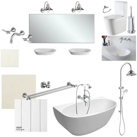 Main Bathroom with custom vanity Interior Design Mood Board by owensa on Style Sourcebook