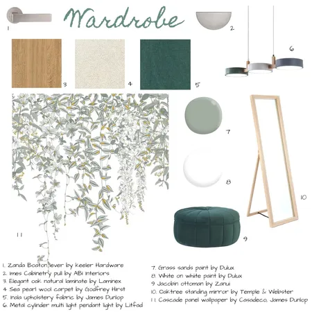 Walk in robe palette Interior Design Mood Board by carwal on Style Sourcebook