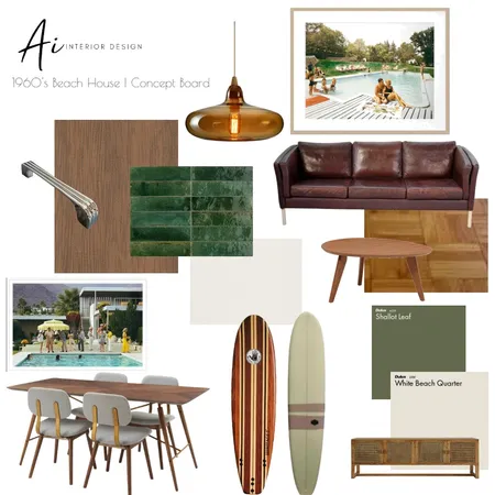 1960s Concept Board Interior Design Mood Board by aiinteriordesign on Style Sourcebook
