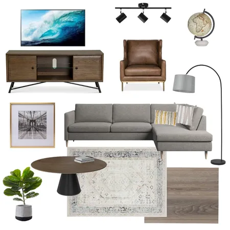 Masculine living room greys Interior Design Mood Board by Marina AR on Style Sourcebook