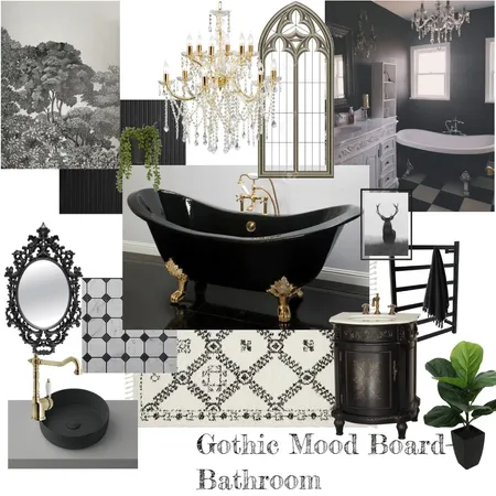 Gothic Bathroom Interior Design Mood Board by Elizabethelki on Style Sourcebook