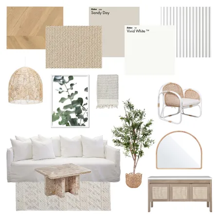 Beach/Scandi Living Room Interior Design Mood Board by taylah c on Style Sourcebook