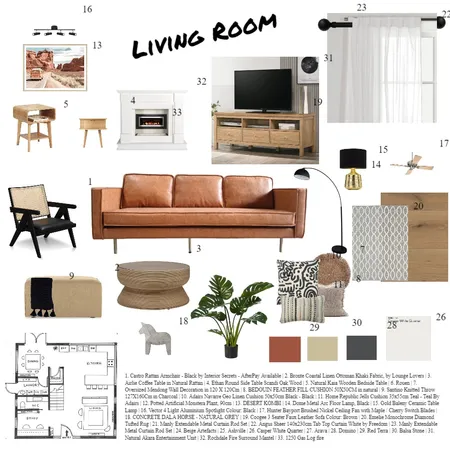 Living Room -1 Interior Design Mood Board by Sarika Saraf on Style Sourcebook