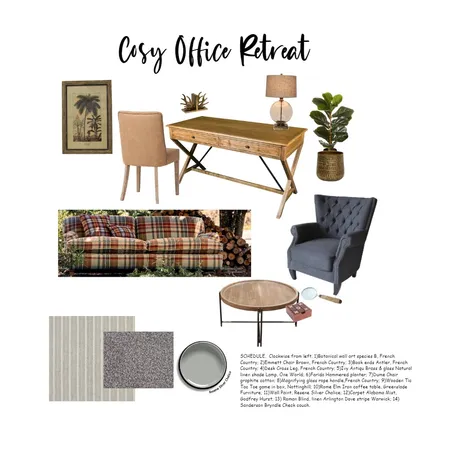 Cosy Office Interior Design Mood Board by BrookeMcKayInteriors on Style Sourcebook