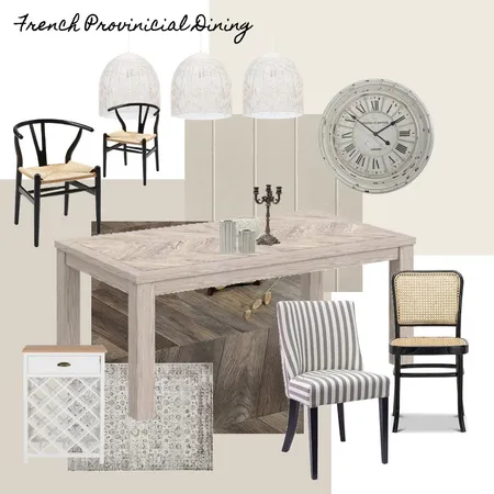 French Provincial Dining Interior Design Mood Board by Abbey Johnson on Style Sourcebook
