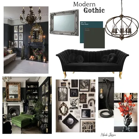 Modern Gothic Interior Design Mood Board by NicoleJepson on Style Sourcebook