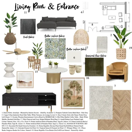 living Interior Design Mood Board by Hannah Pride on Style Sourcebook