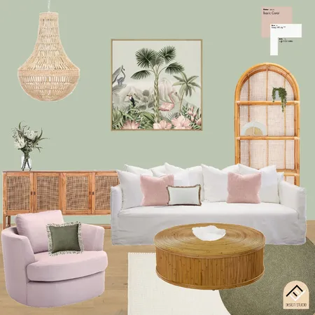 pink and sage Interior Design Mood Board by Five Files Design Studio on Style Sourcebook