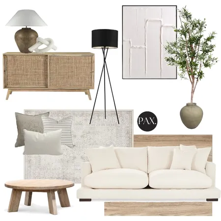 Organic Modern Living Room Interior Design Mood Board by PAX Interior Design on Style Sourcebook