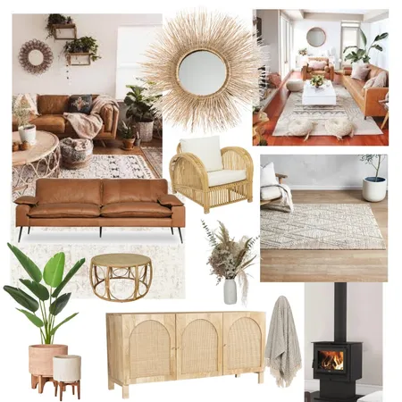 modern boho lounge room Interior Design Mood Board by rachaelgabb on Style Sourcebook