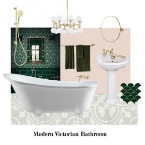 Modern Victorian Bathroom Interior Design Mood Board by Abbey Johnson on Style Sourcebook