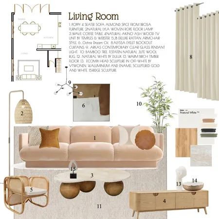 wabi sabi living room Interior Design Mood Board by Vianney on Style Sourcebook