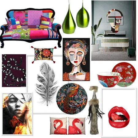 flamboyant mood board Interior Design Mood Board by kavishaag agarwal on Style Sourcebook