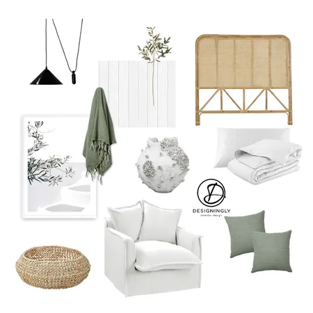 Scandi Coastal Master Bedroom Interior Design Mood Board by Designingly Co on Style Sourcebook