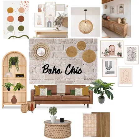 Boho Chic Interior Design Mood Board by ylobo on Style Sourcebook