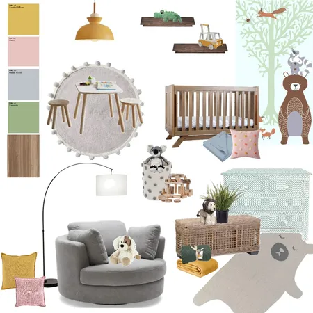 Into The Forest Nursery Interior Design Mood Board by Lucey Lane Interiors on Style Sourcebook