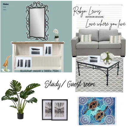 study guest room Interior Design Mood Board by RobynLewisCourse on Style Sourcebook