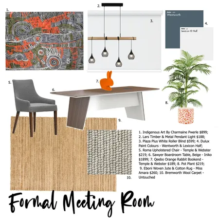 Formal Meeting Room Interior Design Mood Board by charmaineb77 on Style Sourcebook