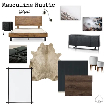 Rustic Retreat- Bedroom Interior Design Mood Board by NicoletteBJones on Style Sourcebook