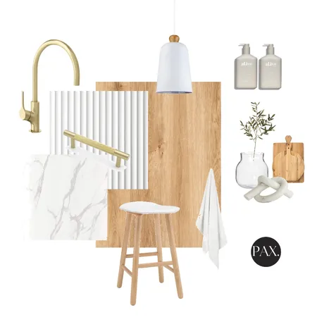 White and Timber Kitchen Flatlay Interior Design Mood Board by PAX Interior Design on Style Sourcebook