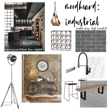 Industrial Mood board Interior Design Mood Board by Sophie Bassett on Style Sourcebook