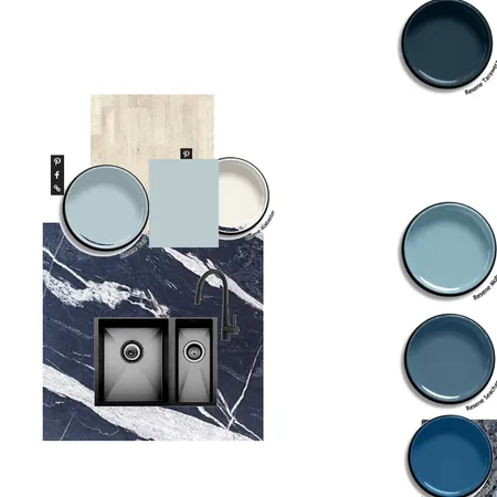 monochromatic blue Interior Design Mood Board by bre.tunnicliffe on Style Sourcebook