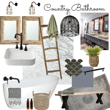 Rustic Bathroom Interior Design Mood Board by Lucey Lane Interiors on Style Sourcebook