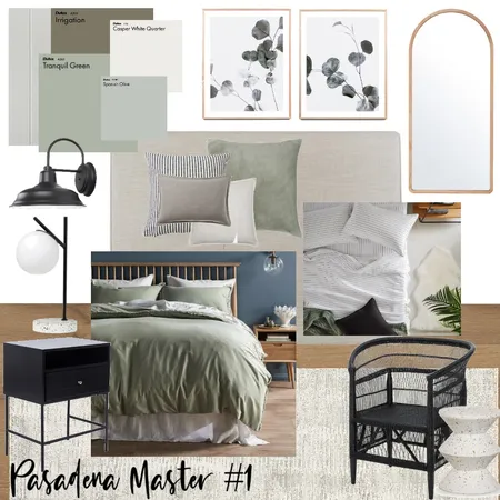 Pasadena Master Bed #1 Interior Design Mood Board by The Property Stylists & Co on Style Sourcebook