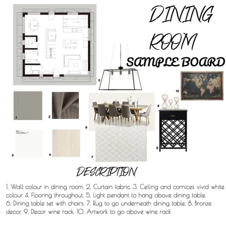 DINING ROOM SAMPLE BOARD Interior Design Mood Board by Trinity.Brennan on Style Sourcebook